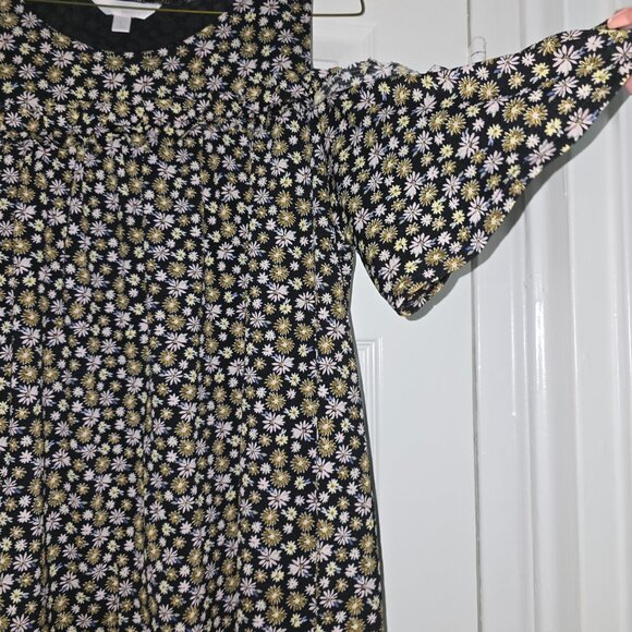 LC Lauren Conrad Black Floral Cold Shoulder Dress - Picture 5 of 6